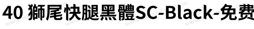 40 獅尾快腿黑體SC-Black字体转换